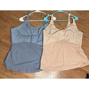 HoneyLove Silhuette Shape wear Lift Sculpt Cami Top Sz 3X Bundle Of 2 Nude Blue